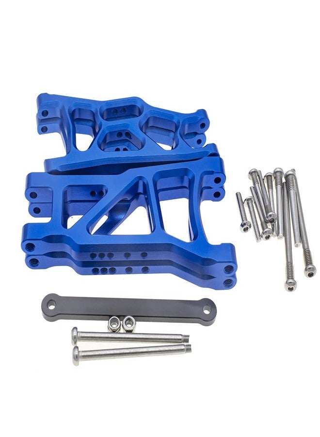 GTHELE ACTruck Aluminum Front&Rear Suspension A-Arms Caster Steering Blocks Stub Axle Carriers for Traxxas 2WD 1/10 Slash, Stampede, Rustler, Nitro Slash-Replaces Part 3736 3632 3752 3631, Dark Blue - Image 2